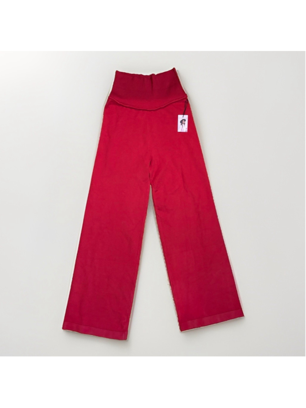 Sincerely Jules Red Knit Foldover Lounge Pants - Size Large ✨ NWT